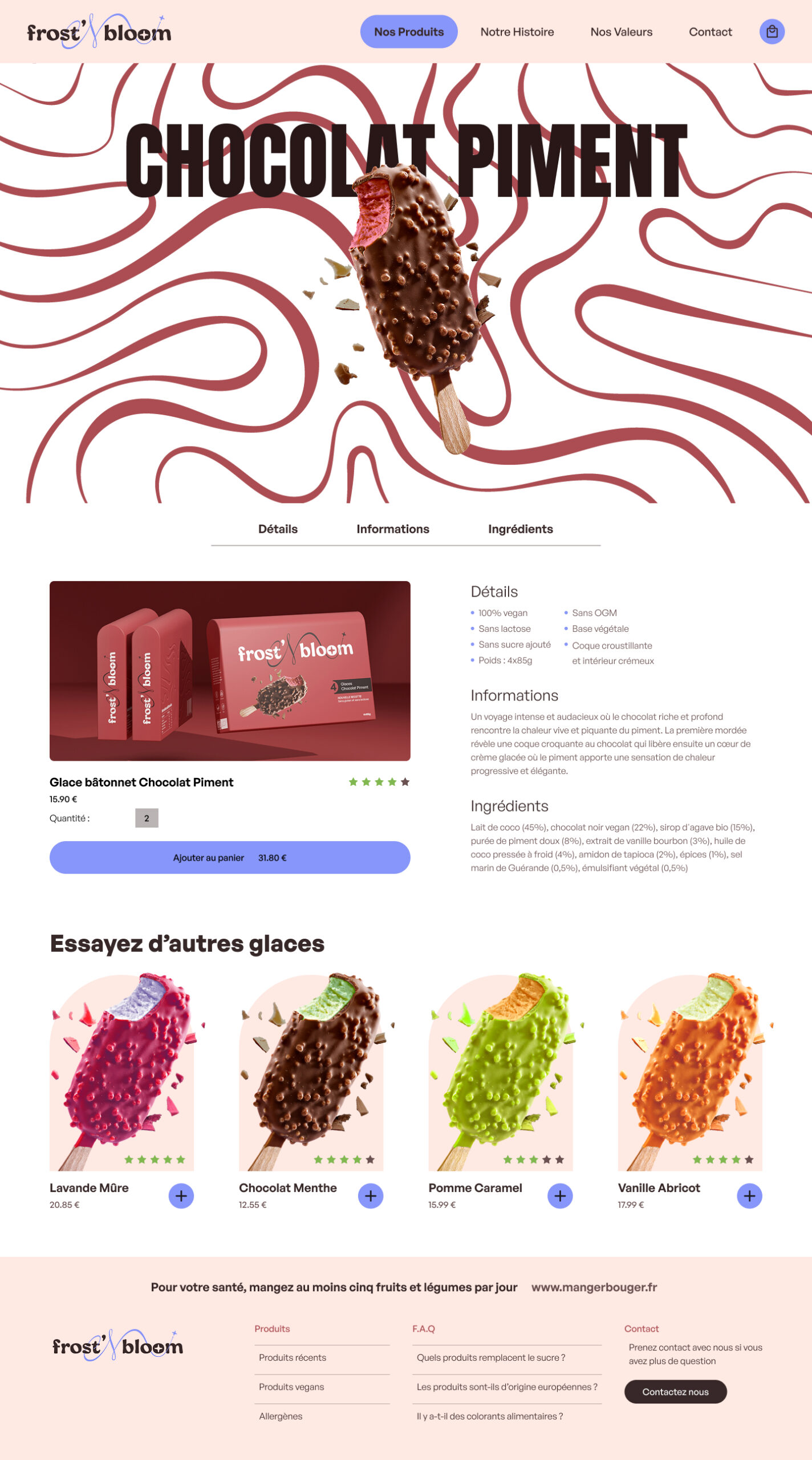 Page produit Frost'N Bloom