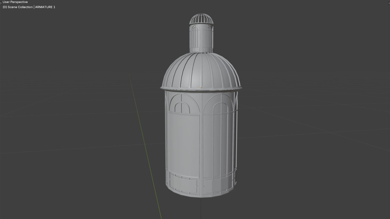 Modélisation 3D d'une bouteille de parfum.