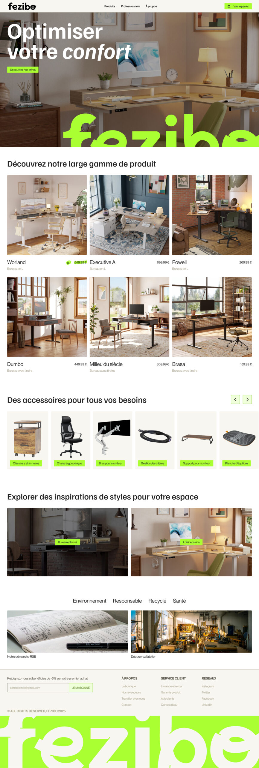 Landing page